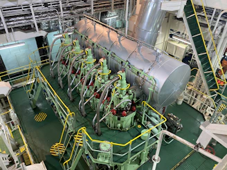 a large machine that is inside of a building