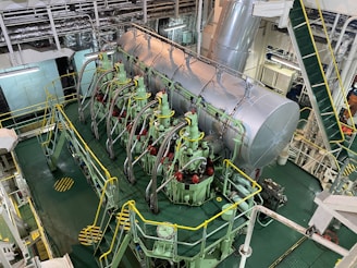 a large machine that is inside of a building