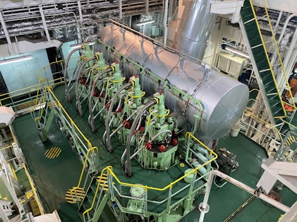 a large machine that is inside of a building