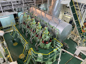 a large machine that is inside of a building