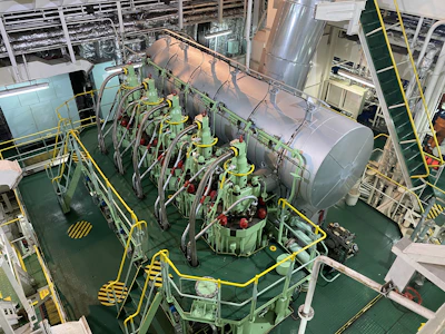 a large machine that is inside of a building