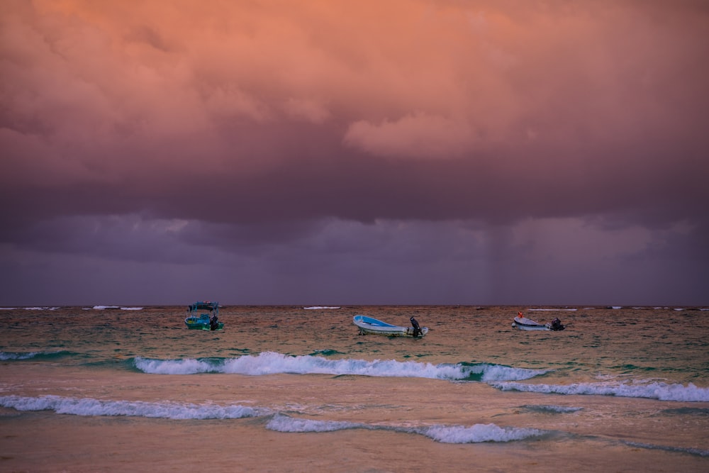 a couple of boats that are in the water