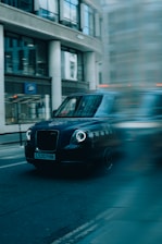 Image of a modern taxi in Kuwait city.