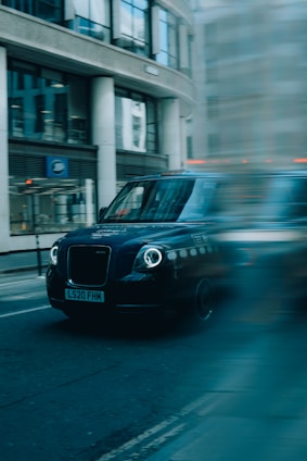 Image of a modern taxi in Kuwait city.