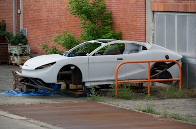 a car that is sitting on the side of a road