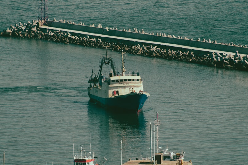 a large boat in a body of water