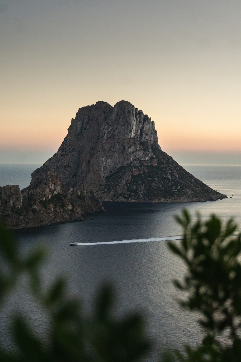 a small island in the middle of a body of water