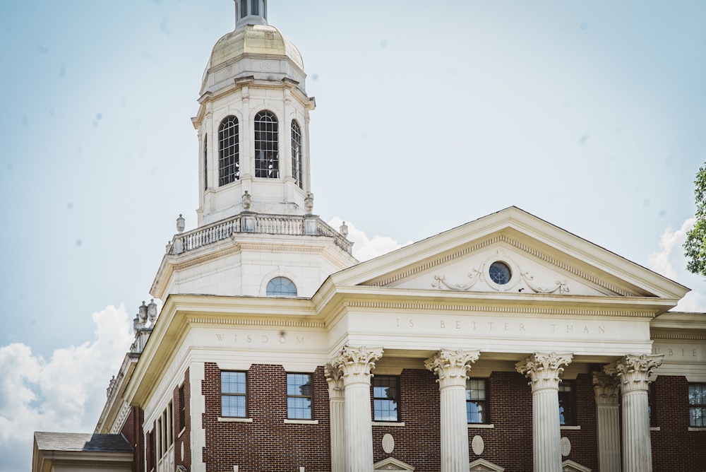 a large building with a clock tower on top of it