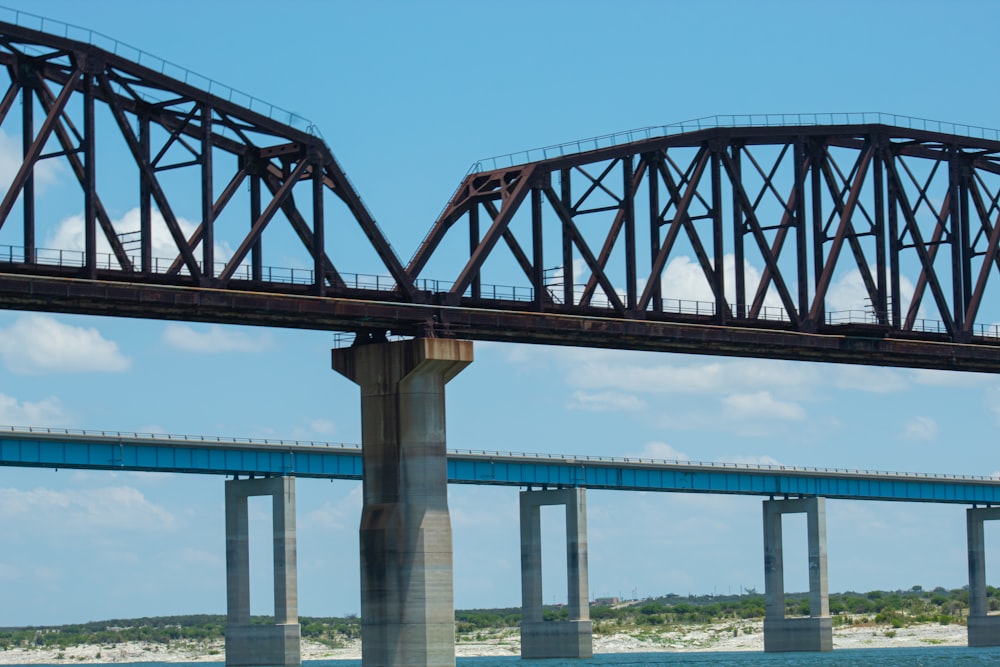 a large bridge spanning over a large body of water