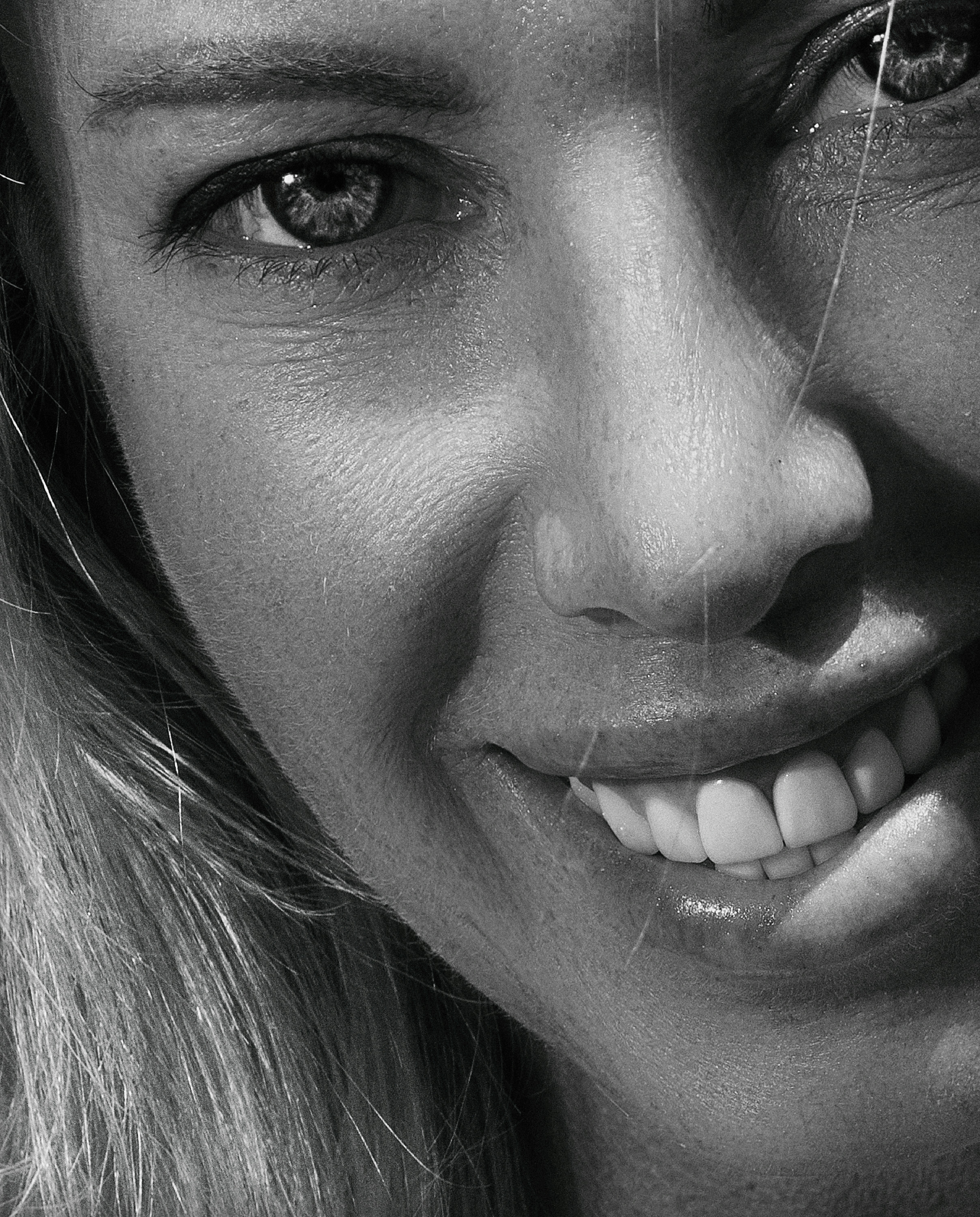 Close portrait of woman smiling