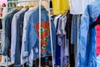 A vibrant selection of youth clothing styles.