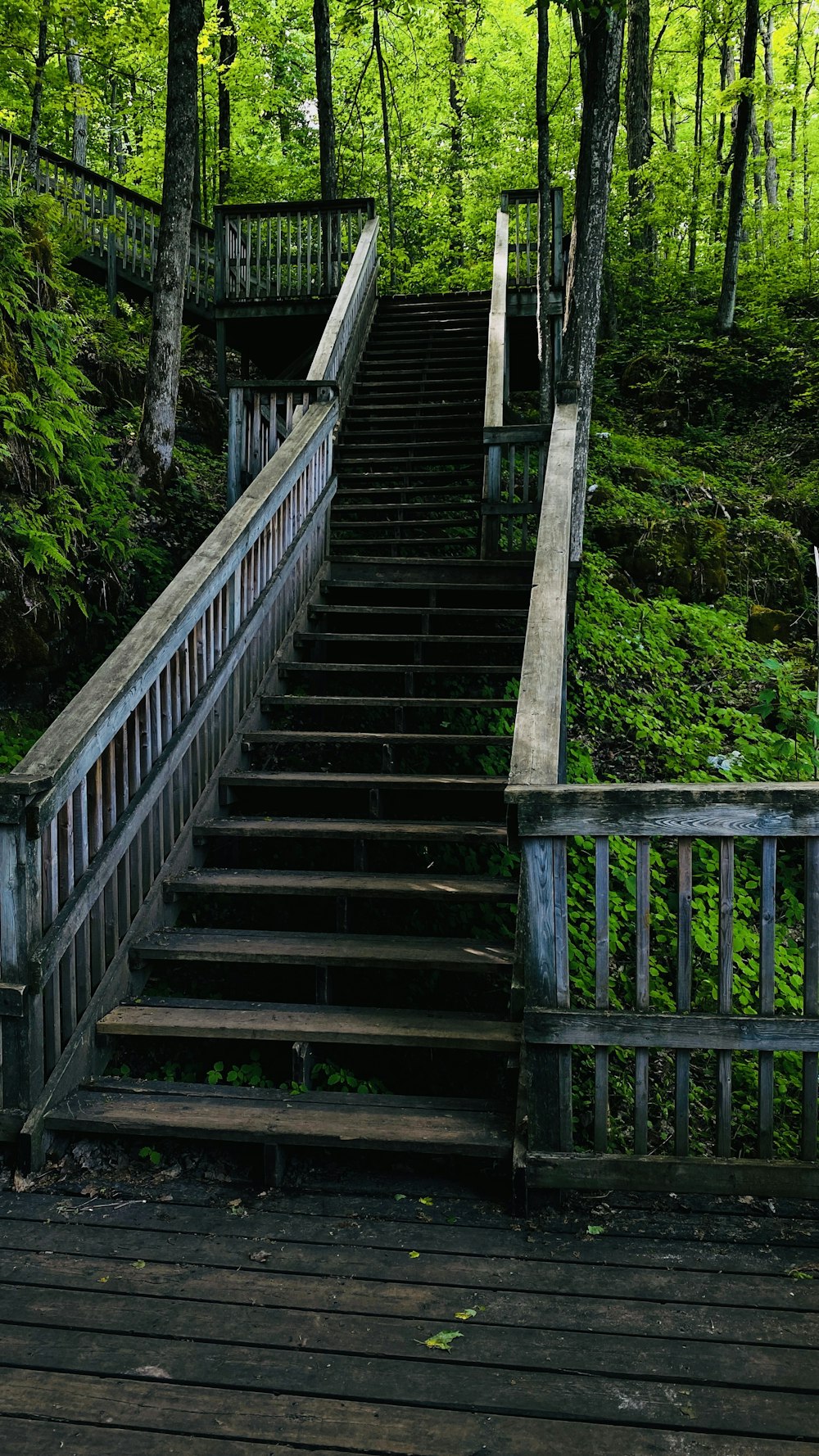 a set of stairs leading up to the top of a hill