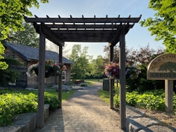 Custom West Linn Concrete paver patio with a pergola