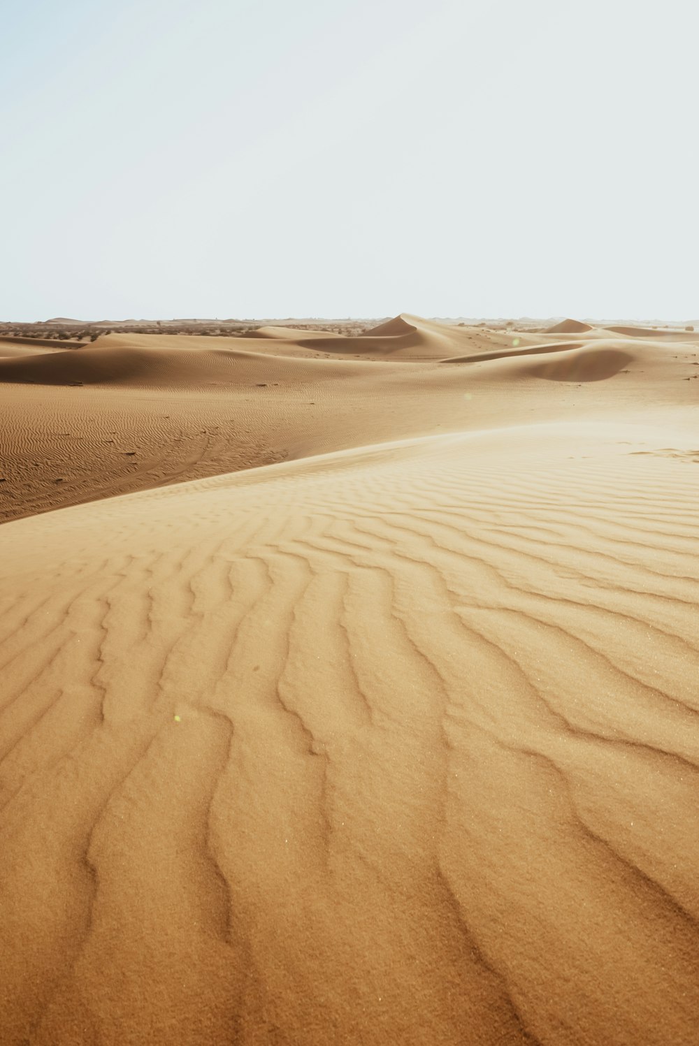 a large sandy area with a sky background