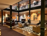 A welcoming reception area with comfortable seating and a warm ambiance for guests.