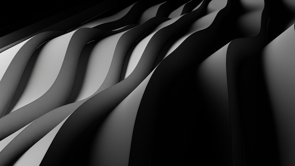 a black and white photo of wavy lines