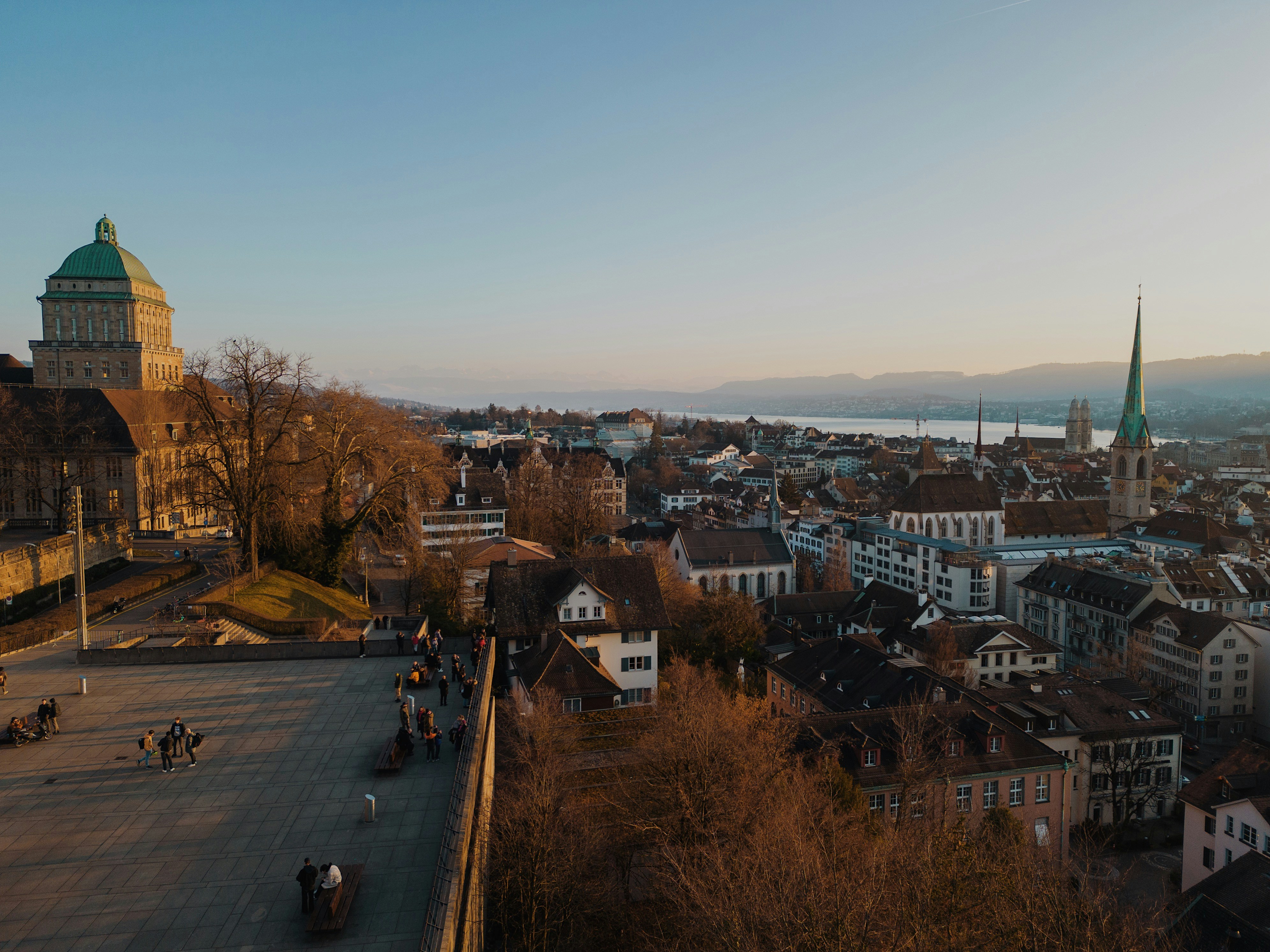 a view of a city from a high point of view