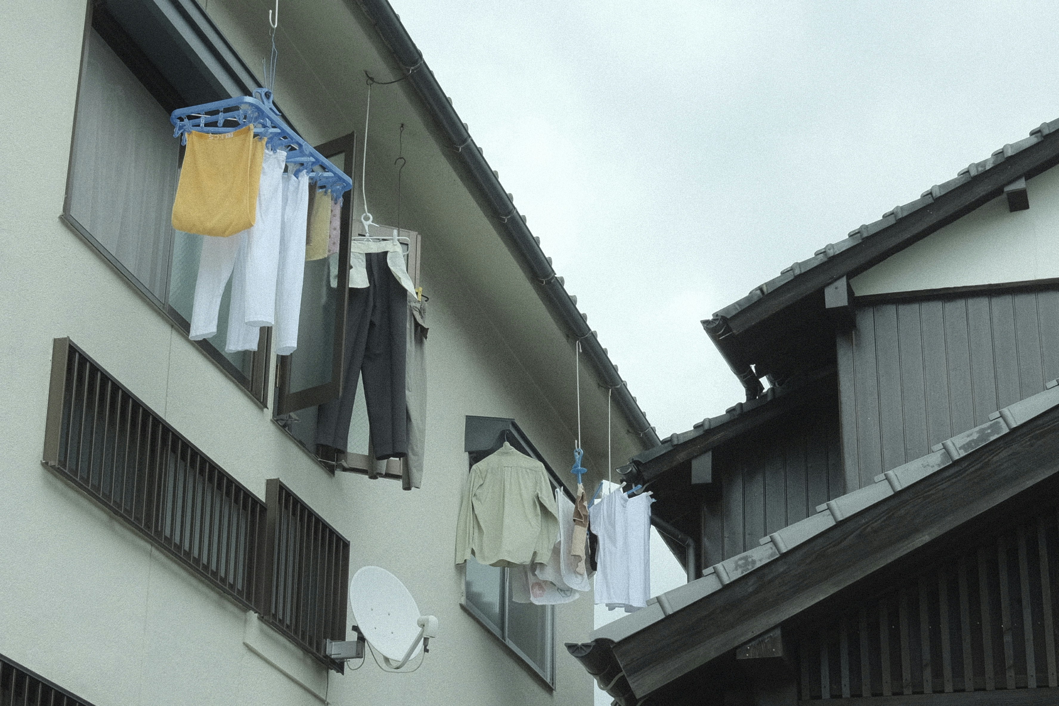 clothes hanging out to dry on a clothes line