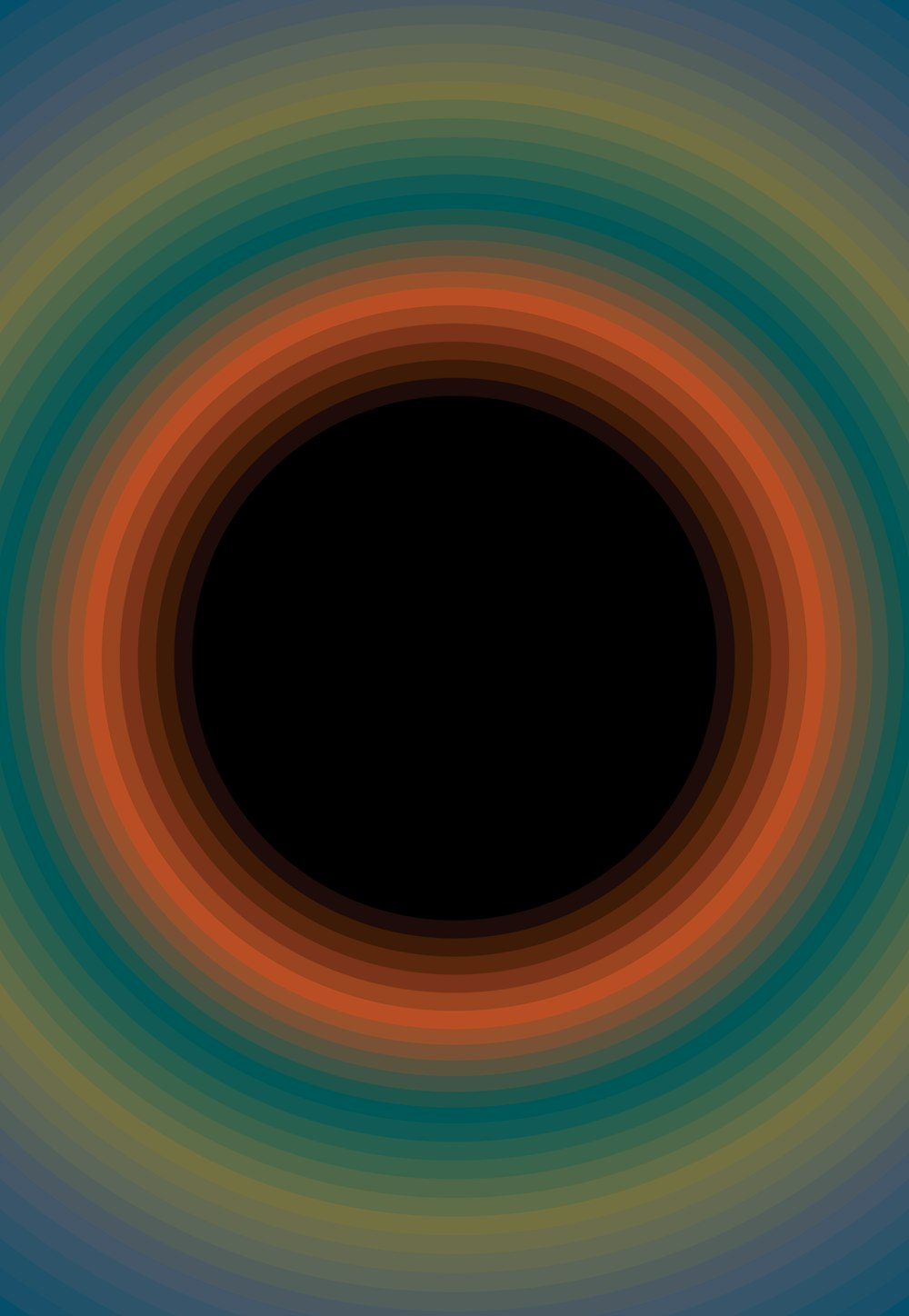a black hole in the middle of a blue background