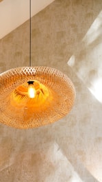 a light that is hanging from a ceiling