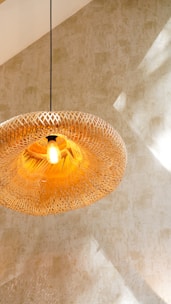 a light that is hanging from a ceiling