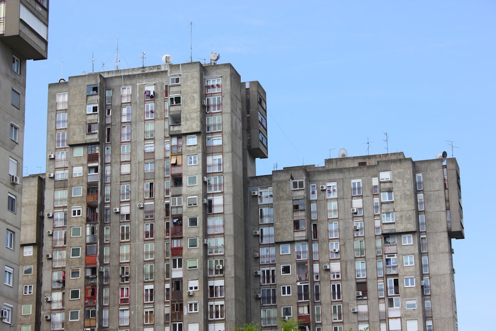 a very tall building with lots of windows