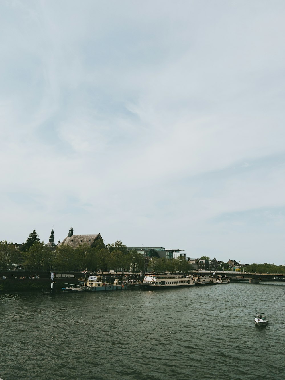 a body of water with a boat in it