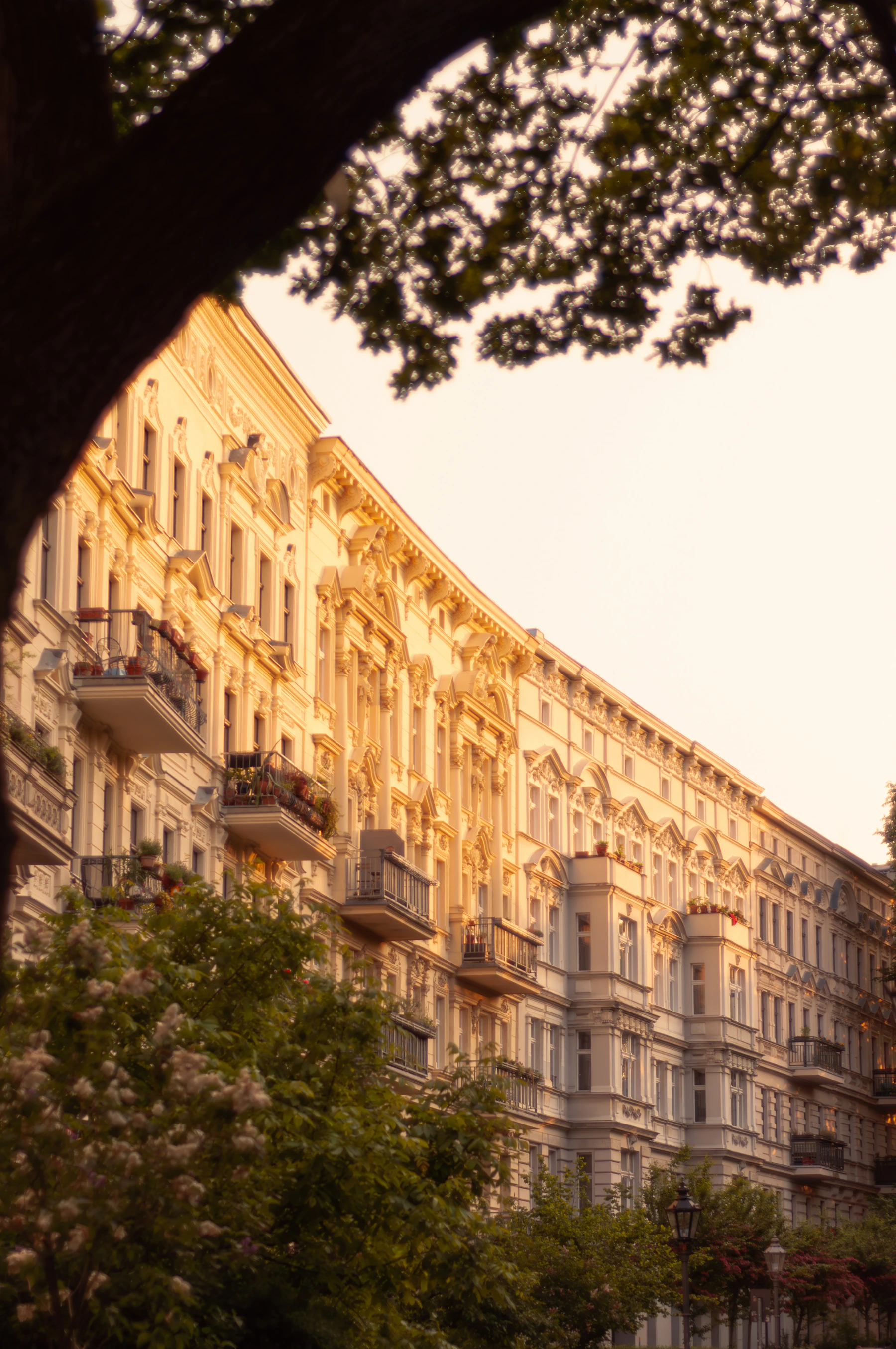 Altbau in Berlin, warmes Licht