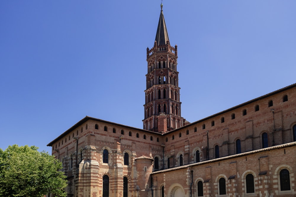 a large building with a clock tower on top of it