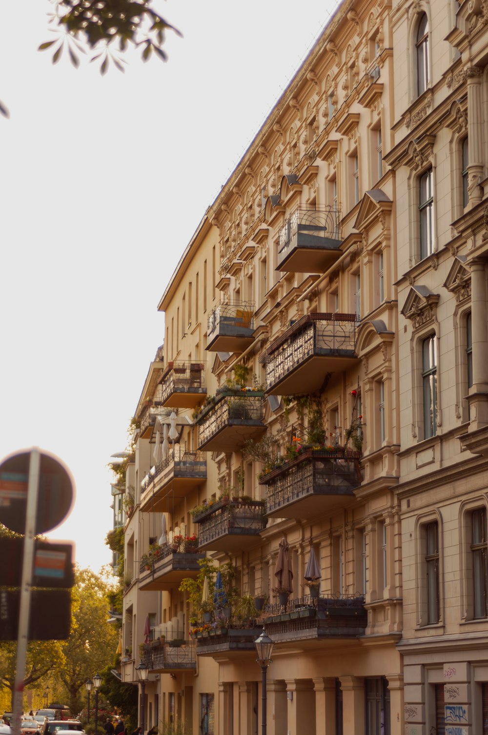 a building with balconies and balconies on the balconies