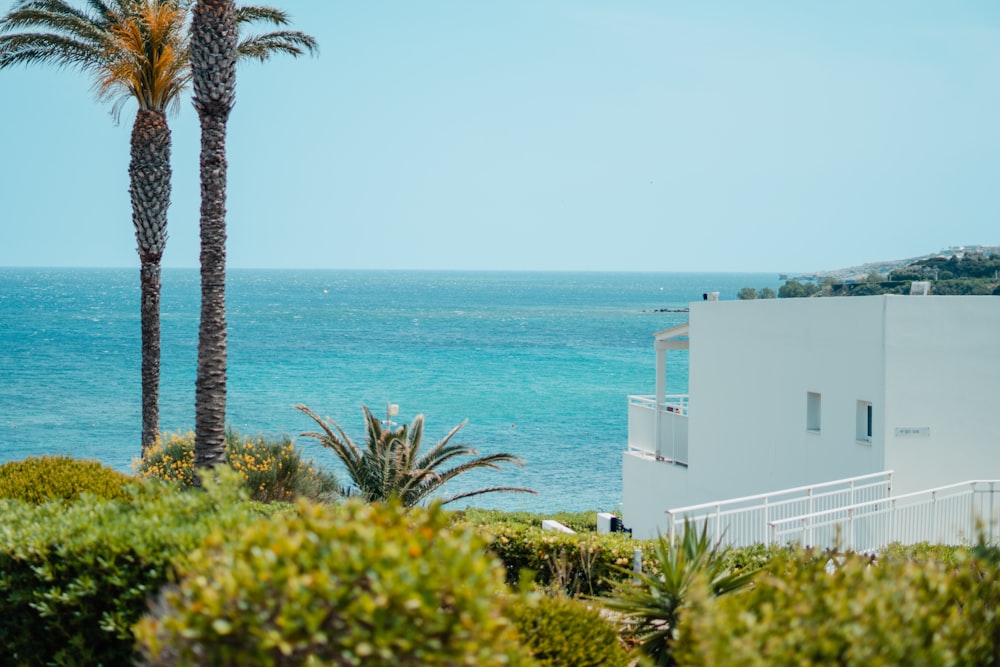 a view of the ocean from a balcony