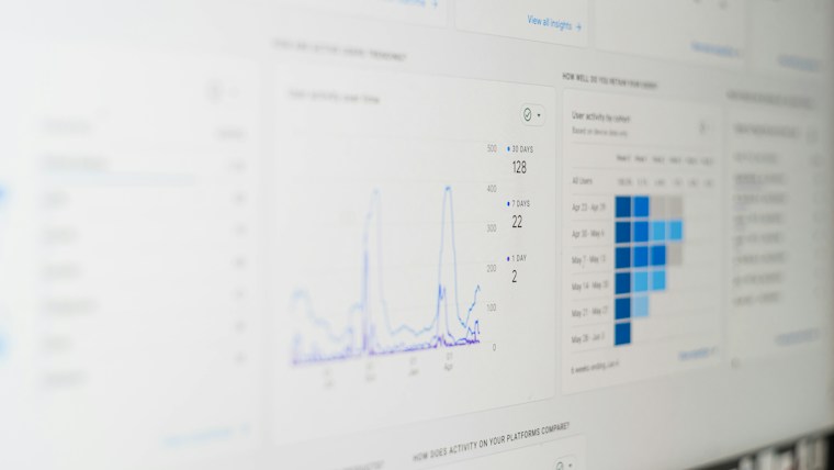 Social media content and engagement analytics displayed on a phone and laptop