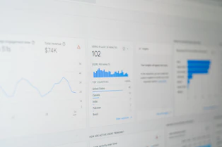 A sleek dashboard showing detailed analytics and multi-language product listings.