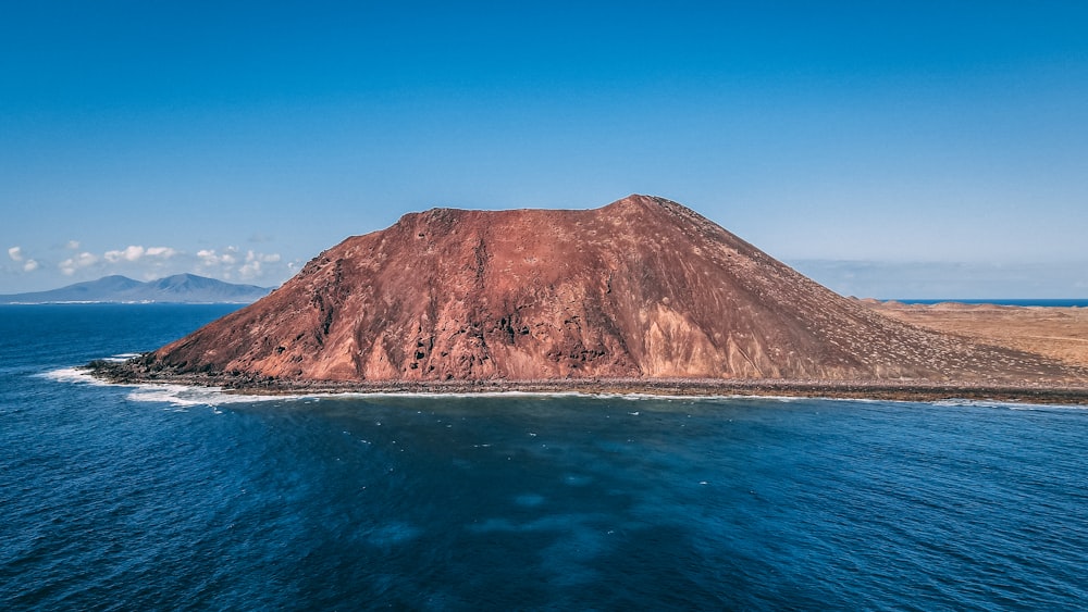 an island in the middle of a body of water