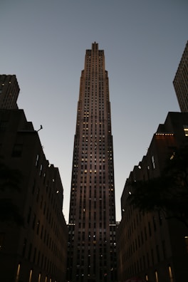 High-rise towers of eldeco 7 peaks glowing softly under the twilight sky.