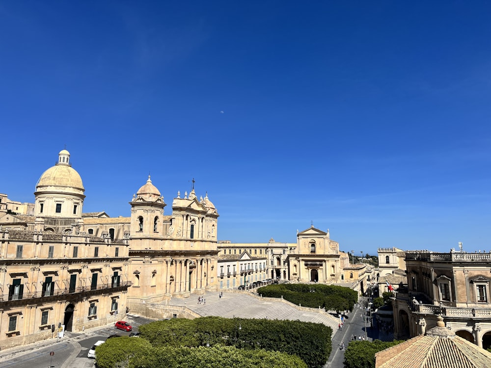 a large building with a clock tower on top of it