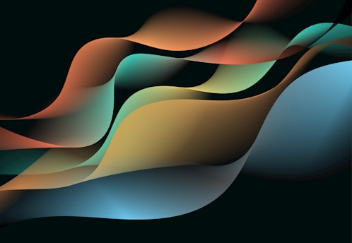 a black background with a wavy design