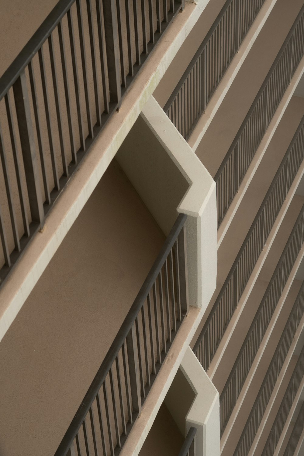 a close up of a building with balconies