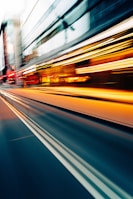 A cinematic still from a feature film showing Lagos city streets alive with motion.