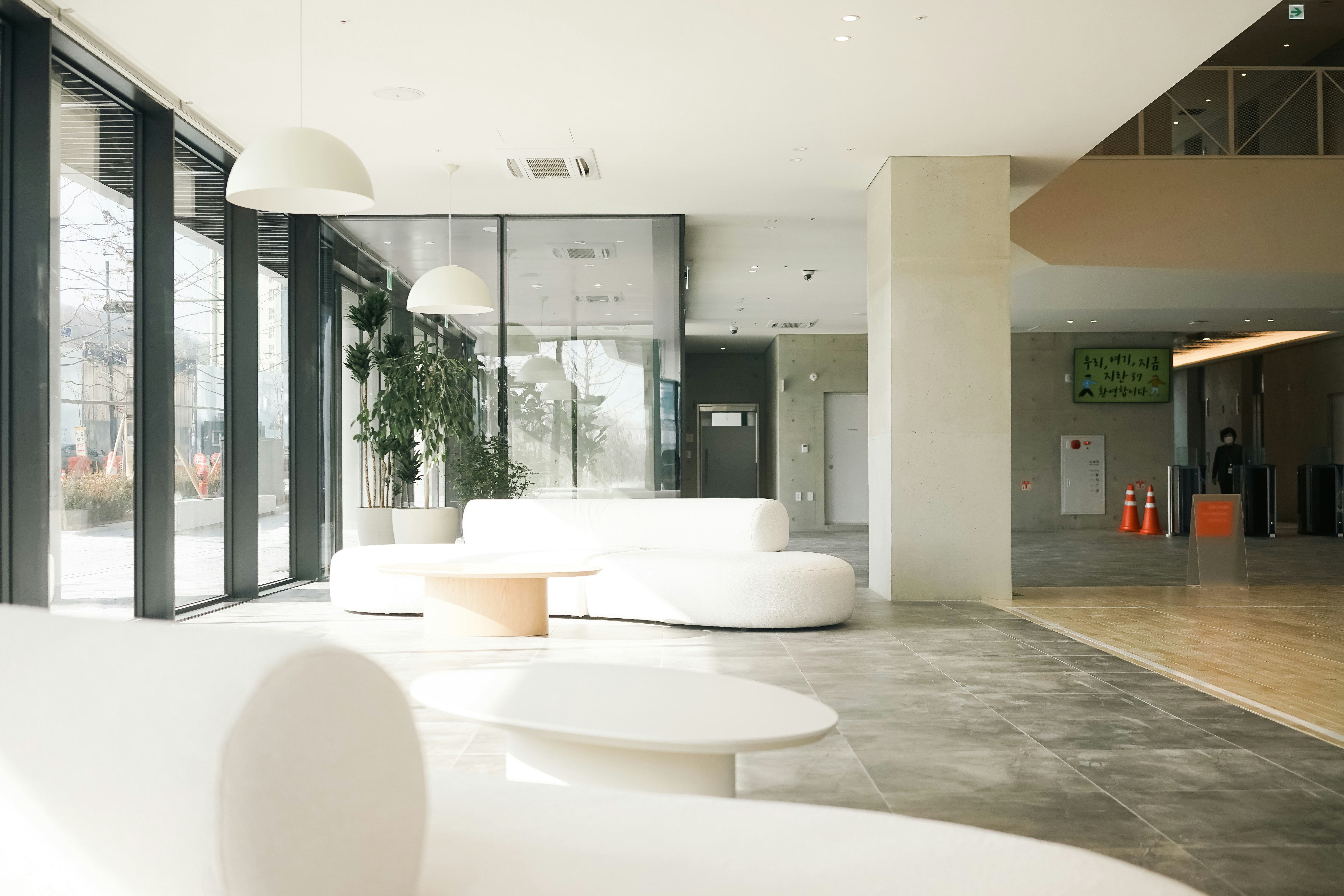 Office lobby with window