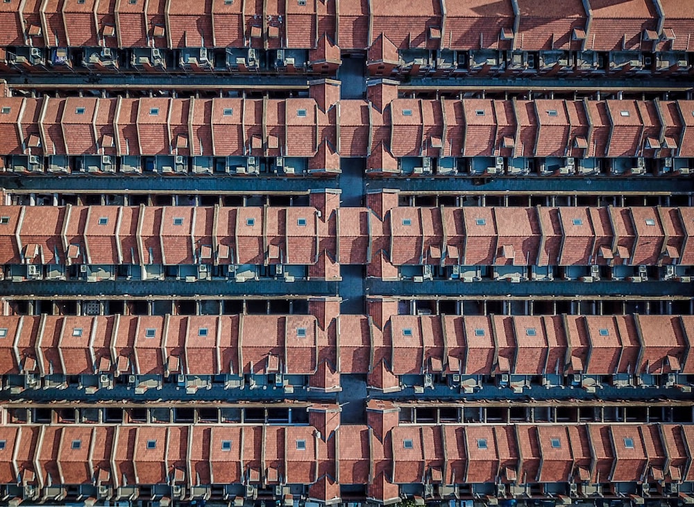 an aerial view of a stadium with rows of seats