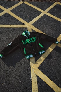 a jacket laying on the ground on the ground