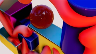 An abstract piece blending hyperrealism with cubist elements.