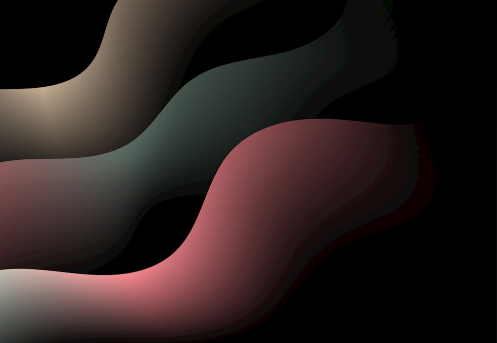a black background with a pink and grey wave