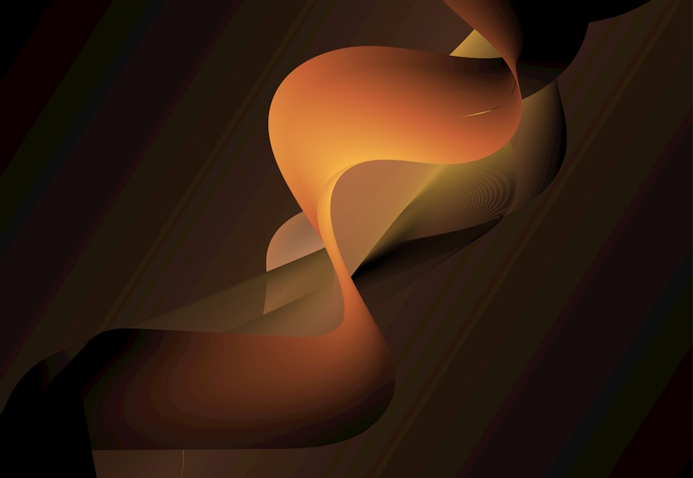 a brown and orange abstract background with curves