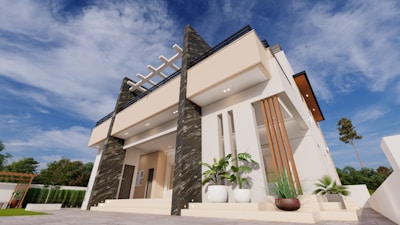 A finished residential home with a contemporary architectural style.