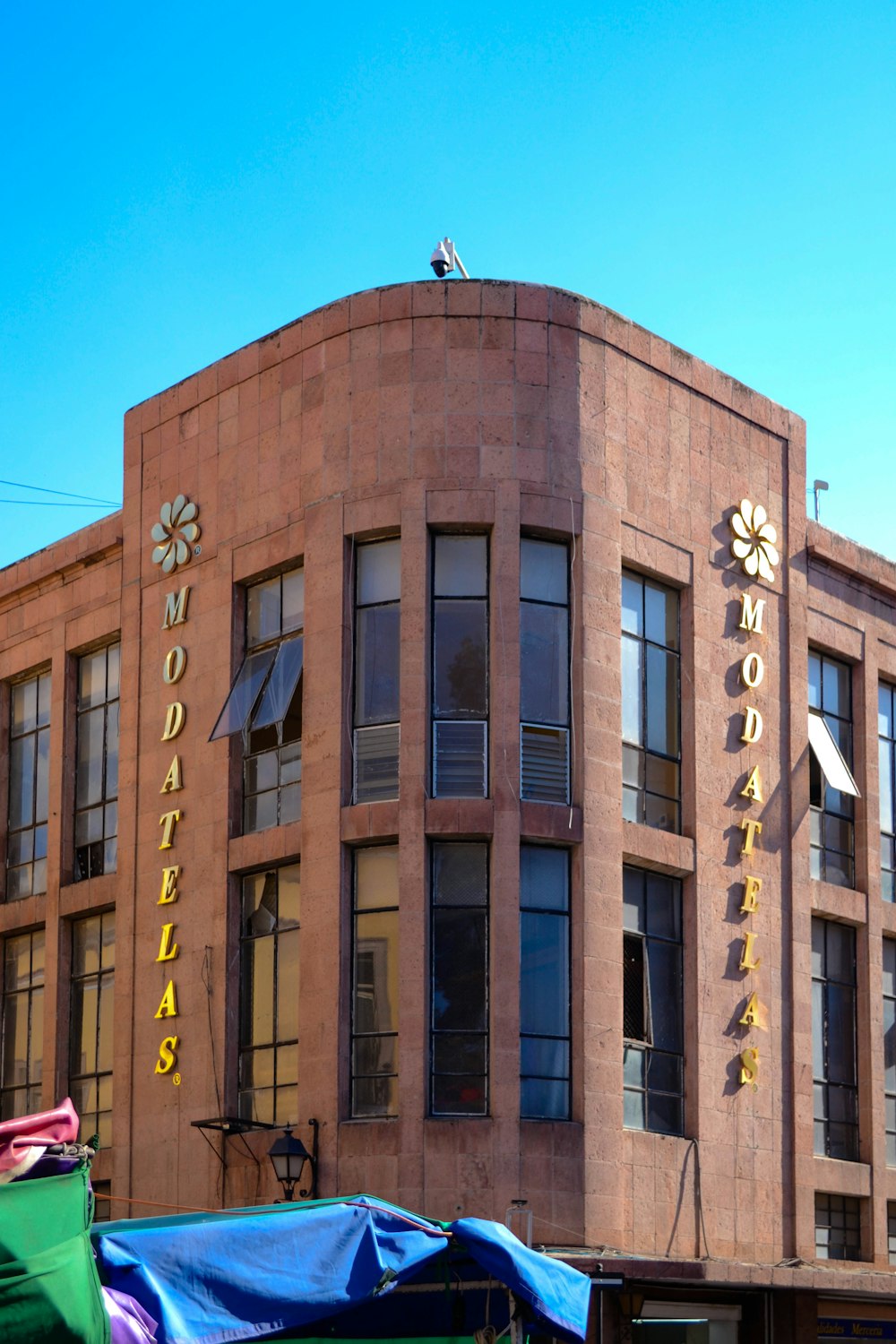 a large building with a sign on the front of it