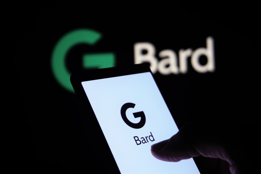 a person holding a cell phone in their hand, Google Bard