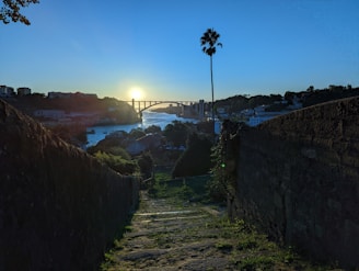 Sunset view of the iconic Paulo Afonso Bridge over the São Francisco River in Petrolina.