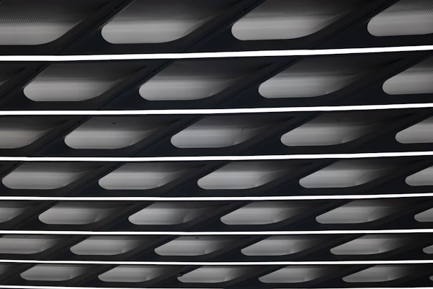 Close-up of LED profile lighting installed neatly on a ceiling.
